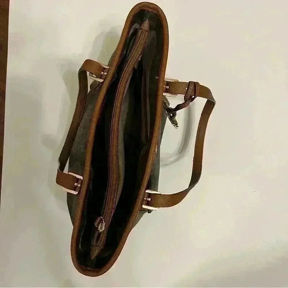 Michael Kors MK initial tote shoulder bag in brown - Picture 11 of 16